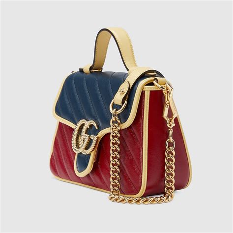 gucci marmont bag with handle|Gucci Marmont mini street style.